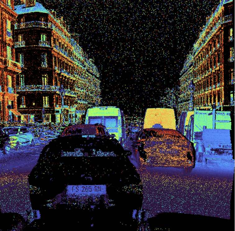 Iridesense Multispectral Lidar high resolution view of a car licence plate